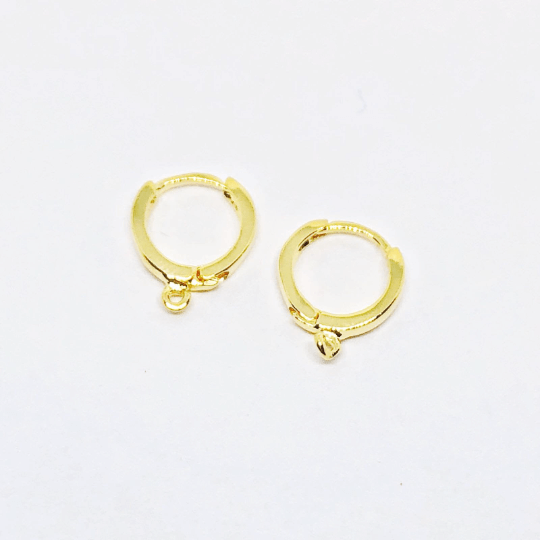 GoldFi 18k Gold Filled Earrings, Plain Leverback Finding, Gold Earring Hoops, Ear Wire, Jewelry Making Parts