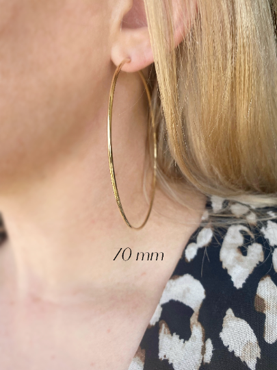 14k Italian Gold Large Hoop Earrings – The Wholesale Jeweler