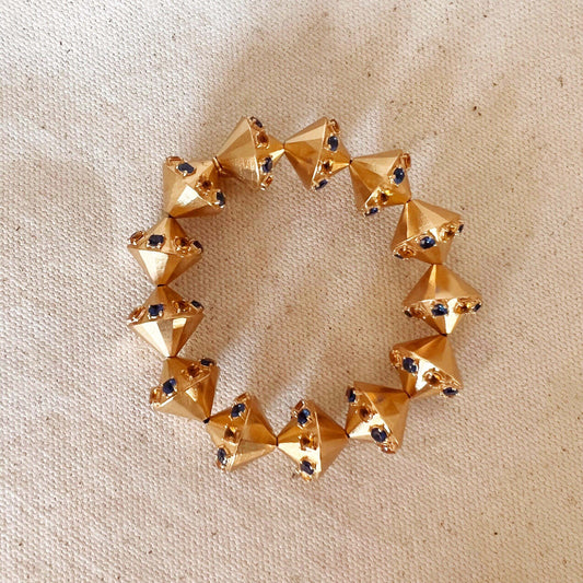 GoldFi 18k Gold Filled Extravagant Cone Beaded Bracelet