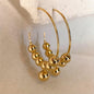 GoldFi 18k Gold Filled Fancy Beaded C Hoop