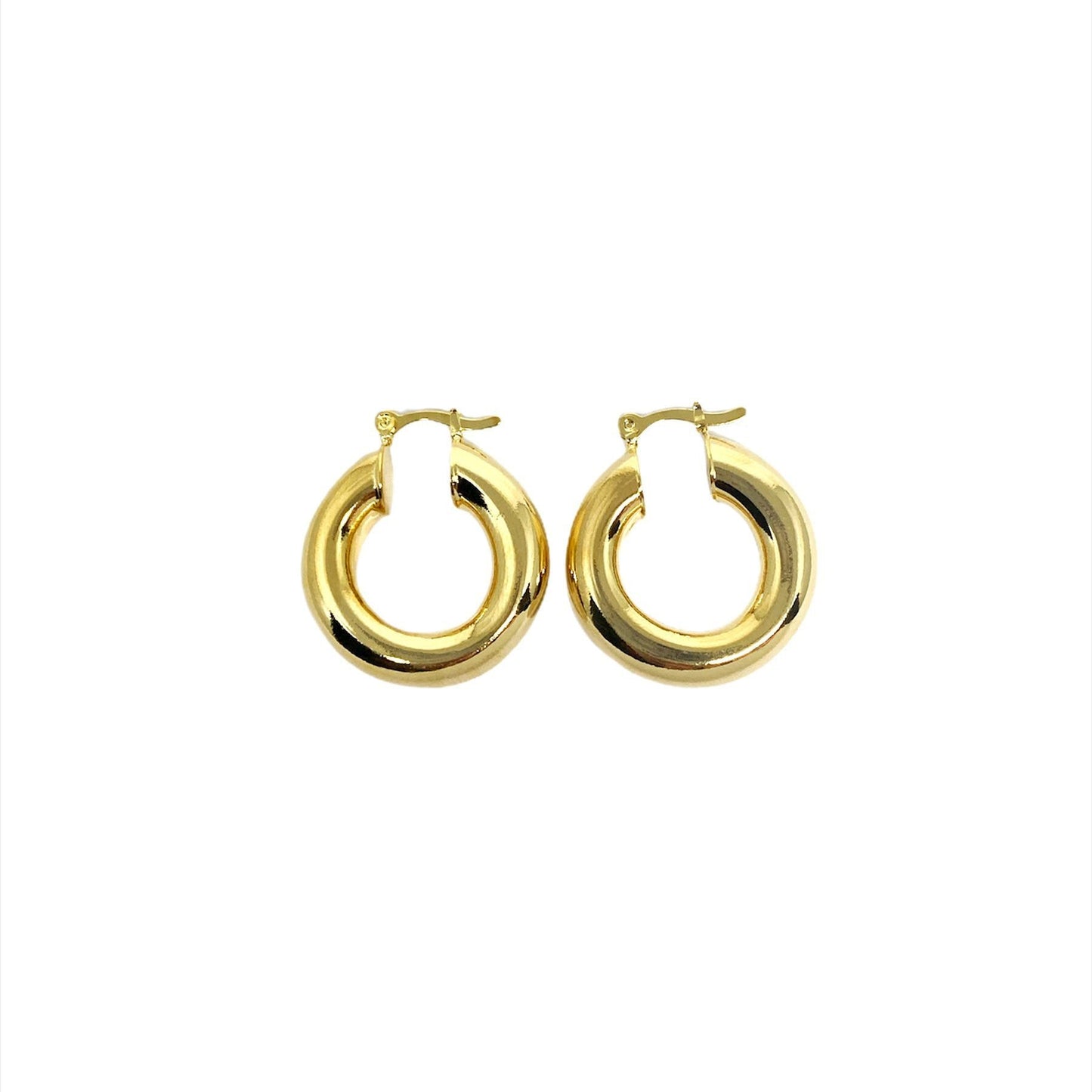 18k Gold Filled Fat Thick Small Hoop Earrings Wholesale Jewelry Supply