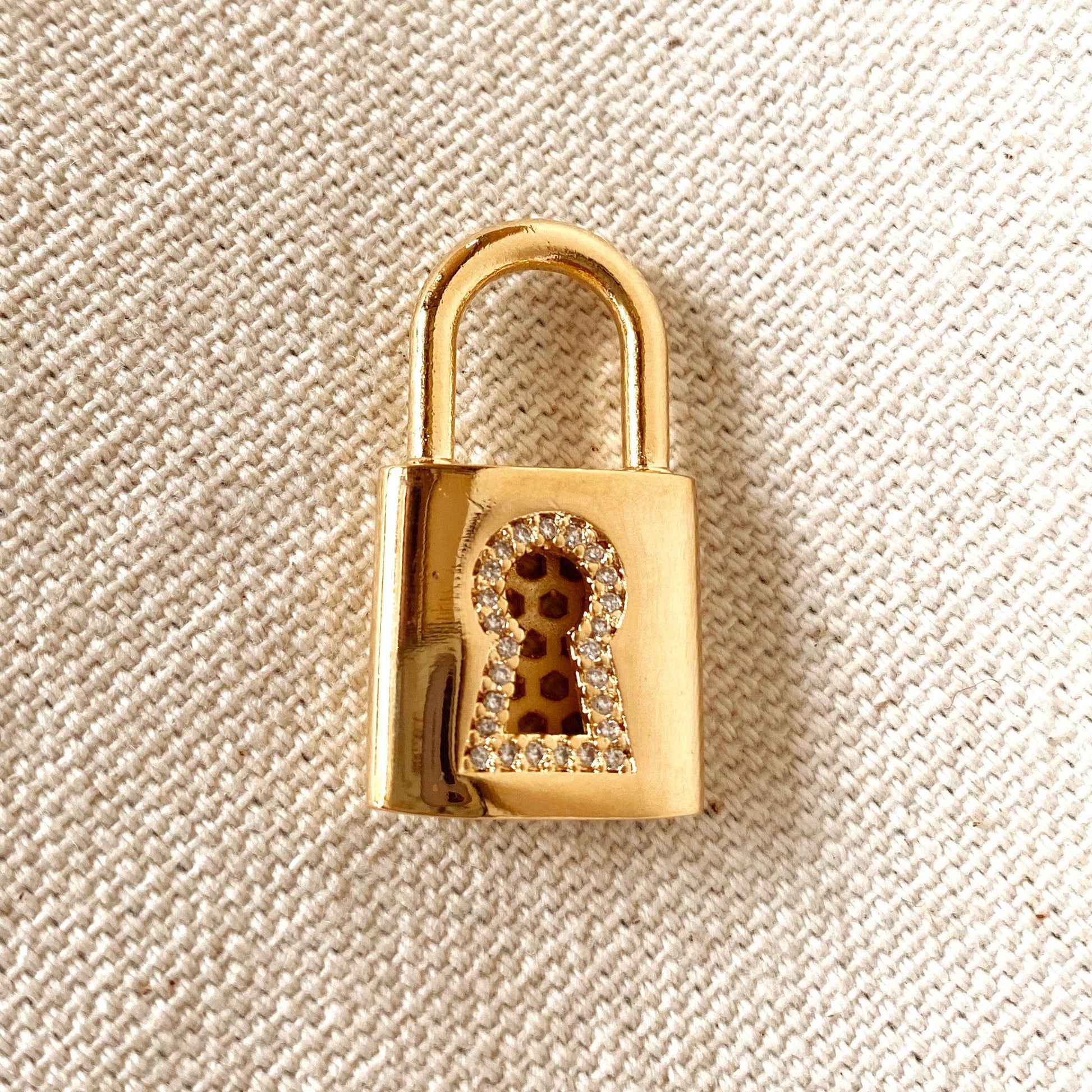GoldFi 18k Gold Filled Fine Polished Love Lock Pendant