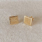 GoldFi 18k Gold Filled Hollowed Square Detailed Stud