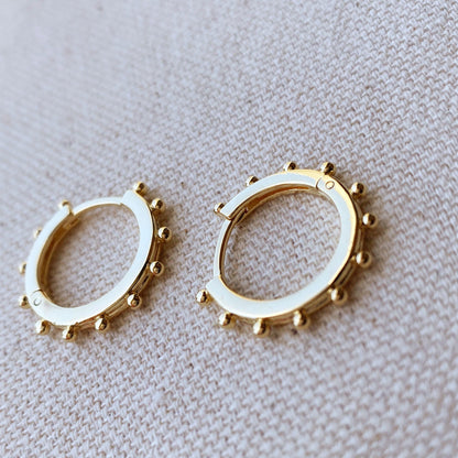 GoldFi 18k Gold Filled Hoop Earrings With Ball Around For Wholesale and Jewelry Supplies