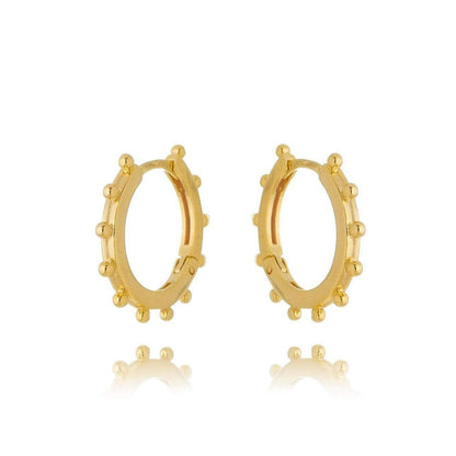 GoldFi 18k Gold Filled Hoop Earrings With Ball Around For Wholesale and Jewelry Supplies