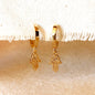 GoldFi 18k Gold Filled Hoop Earrings with Hamsa Amulet Charm