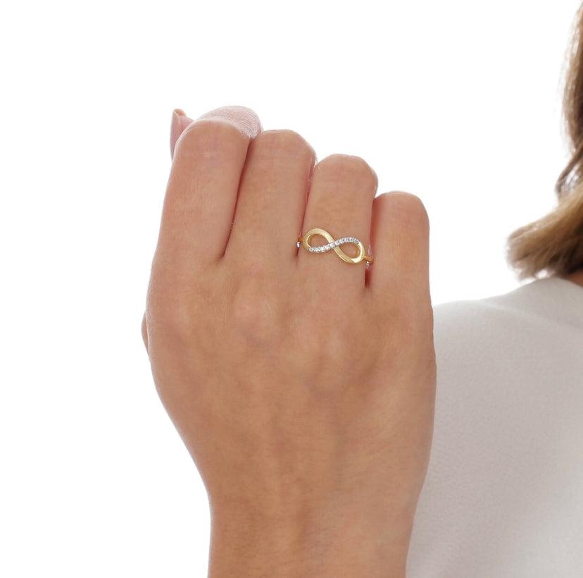 GoldFi 18k Gold Filled Infinity Dainty Ring