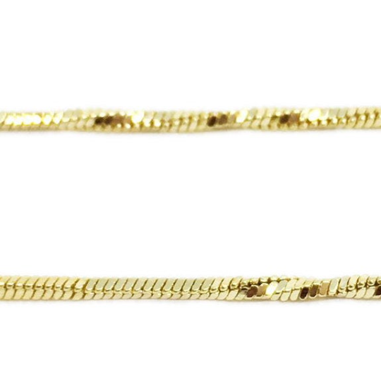 18k Gold Filled Interspersed Twisted Box Chain 1.0mm Thickness, Size Length 11", 16", 18" - Jewelry Making