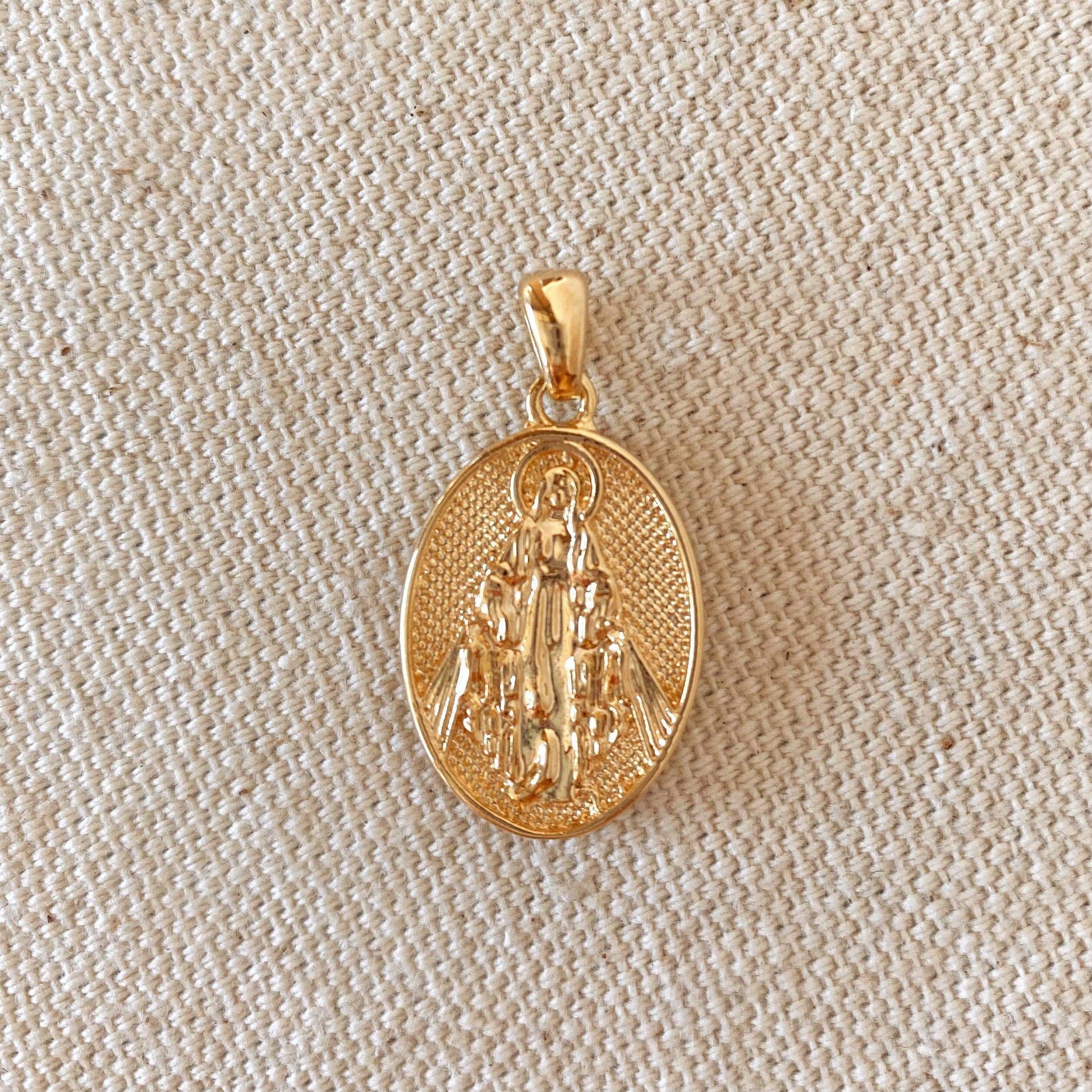 GoldFi 18k Gold Filled Lady Mother of Grace Necklace