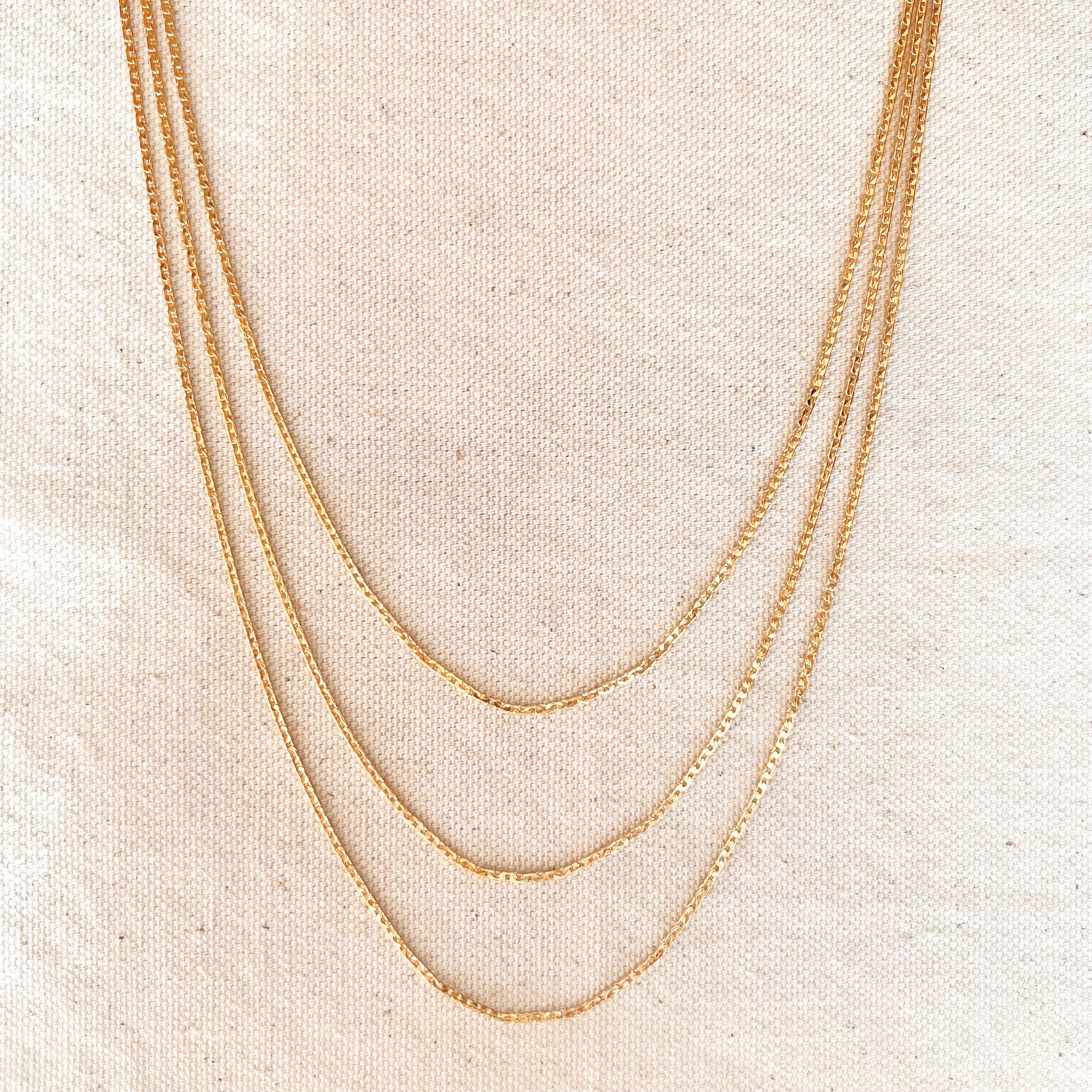 18k Gold Filled Chain Rounded Figaro Style