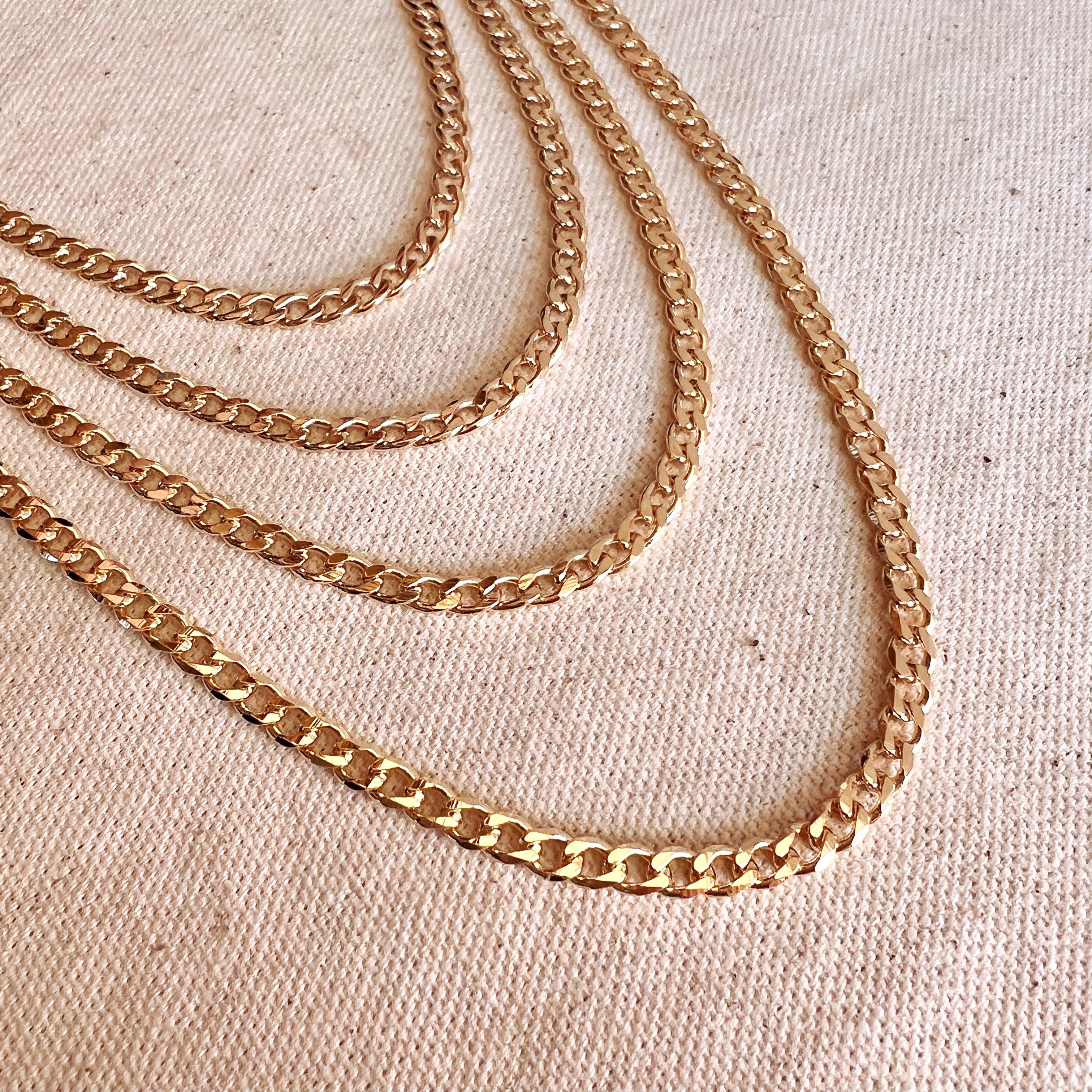 Engraved Italy 18k Gold Filled Miami Cu Ban 26” 12mm Heavy Chain