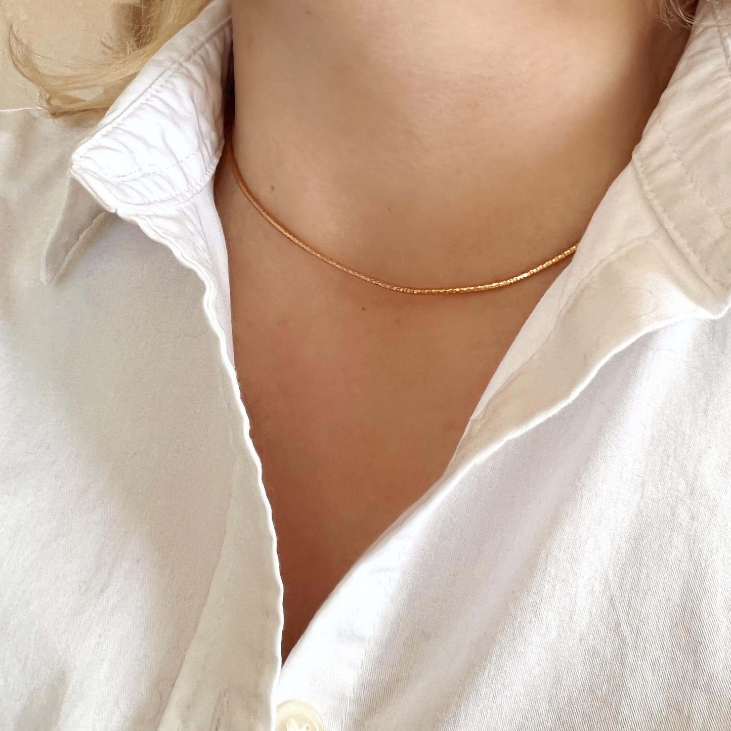 GoldFi 18k Gold Filled Omega Necklace