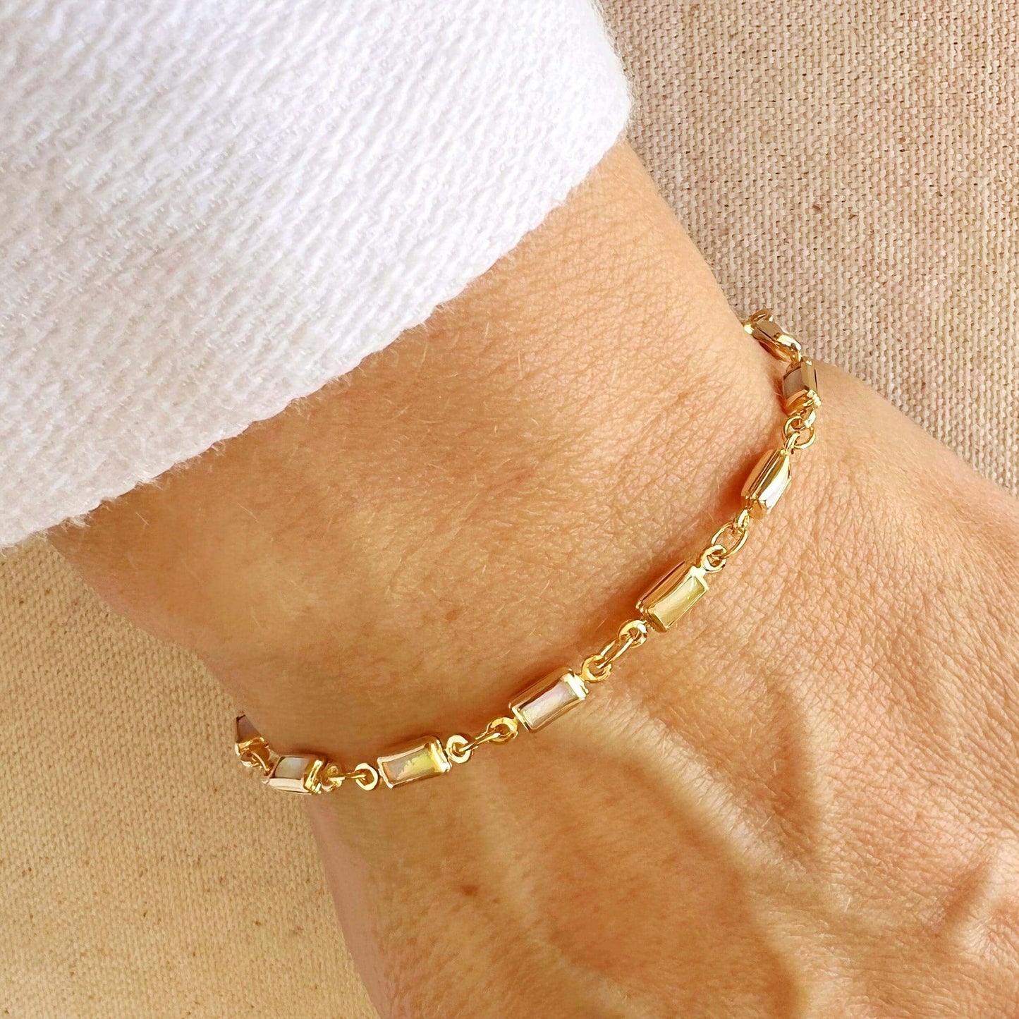 GoldFi 18k Gold Filled Opal Bracelet