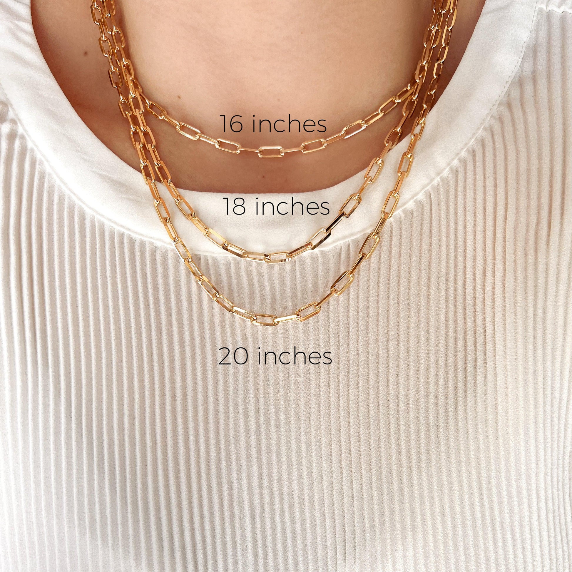 Cali Paperclip Chain Necklace (18 in)
