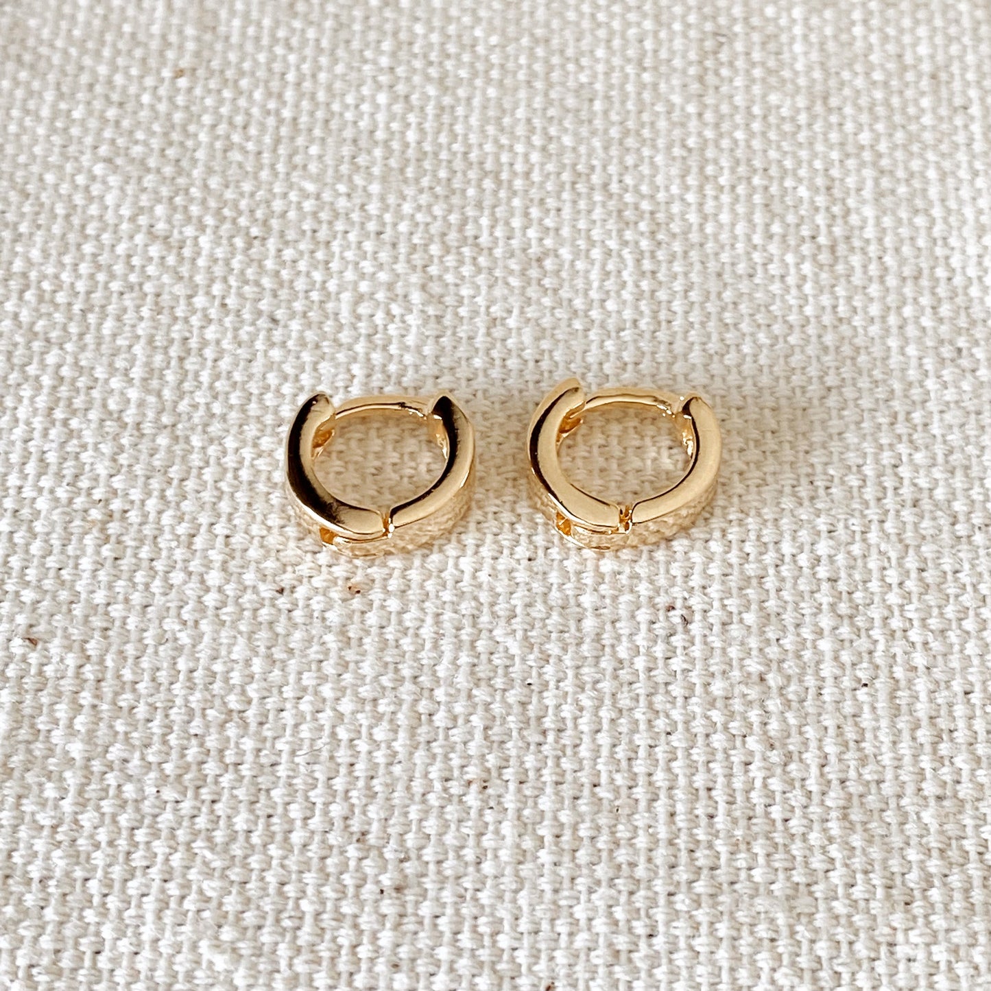 GoldFi 18k Gold Filled Petite Polished Clicker Earrings