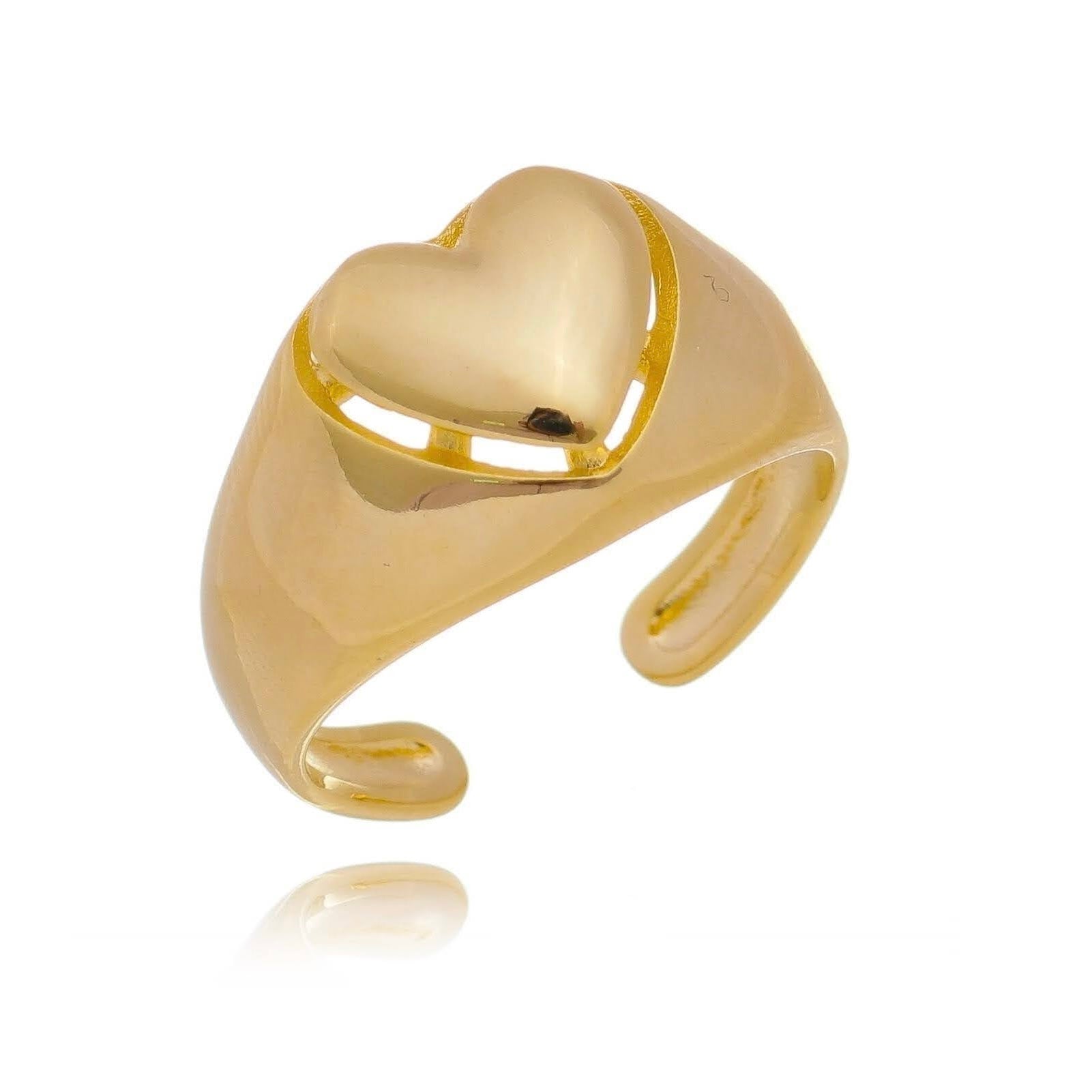 GoldFi 18k Gold Filled Pillow Heart Ring