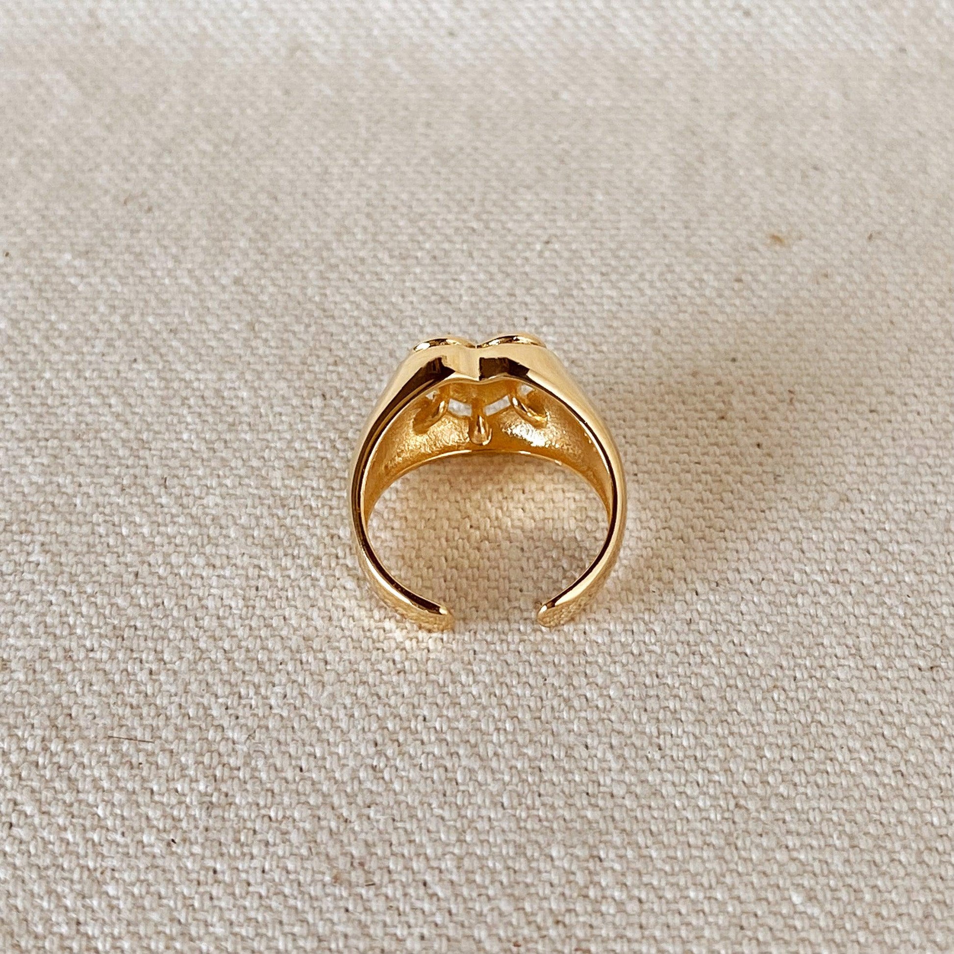GoldFi 18k Gold Filled Pillow Heart Ring