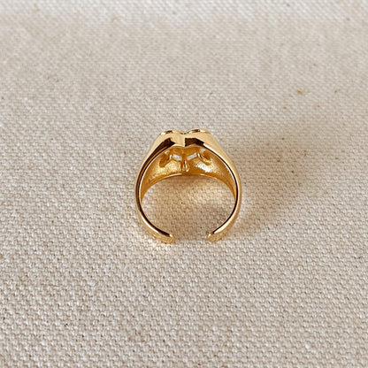 GoldFi 18k Gold Filled Pillow Heart Ring