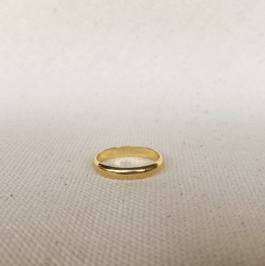 GoldFi 18k Gold Filled Plain Wedding Commitment Engagement Band Ring
