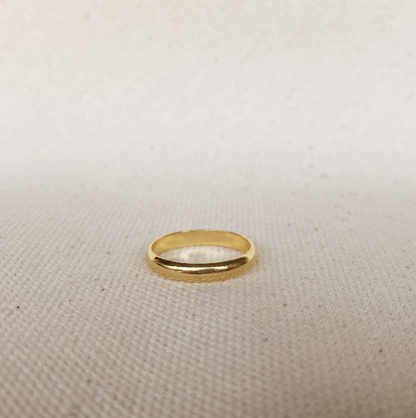 GoldFi 18k Gold Filled Plain Wedding Commitment Engagement Band Ring