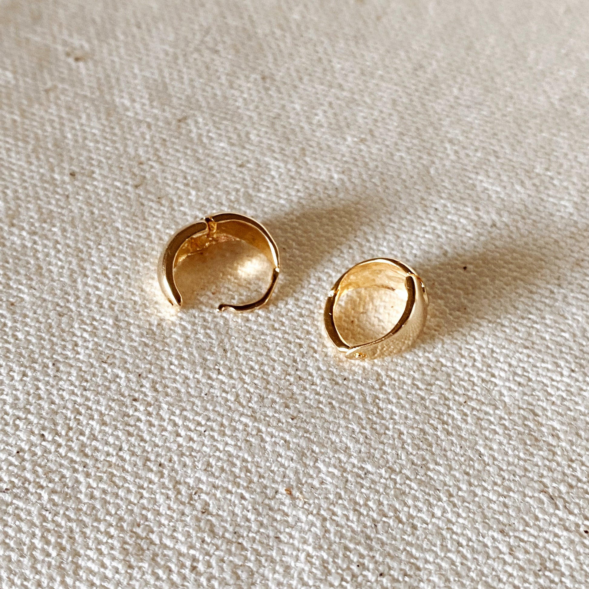 GoldFi 18k Gold Filled Polished Clicker Hoop Earrings