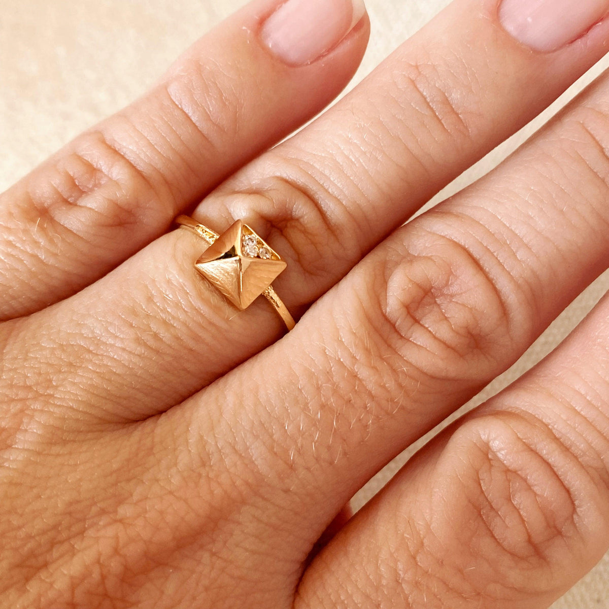 Pyramid Style Rings Wg 18k Gold Filled Pyramid Ring – GoldFi