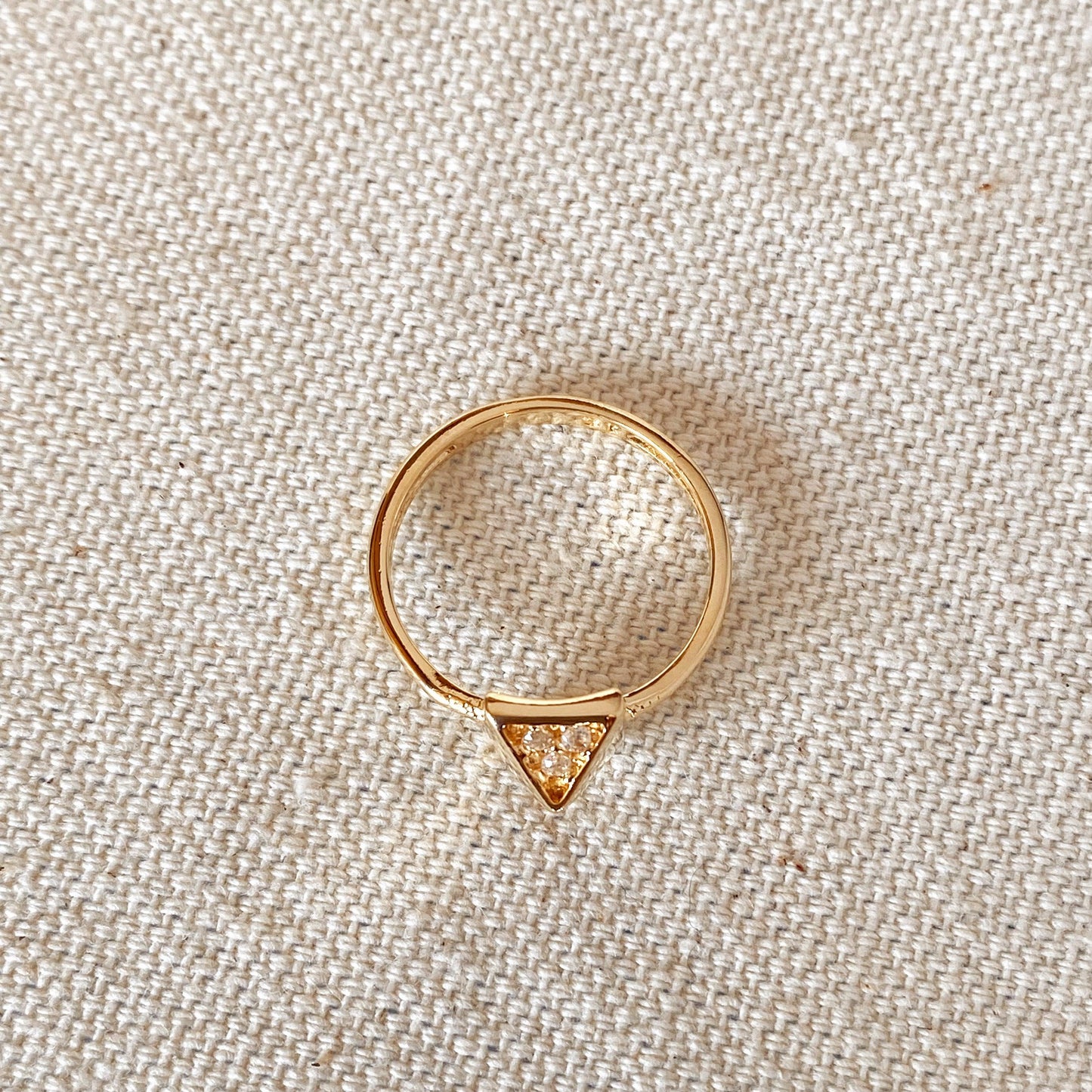 GoldFi 18k Gold Filled Pyramid Ring