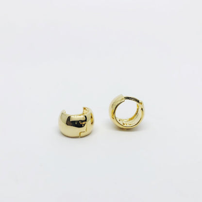 GoldFi 18k Gold Filled Small Chunky Clicker Hoop Earrings