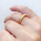 GoldFi 18k Gold Filled Small Synthetic Pearls Ring