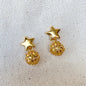 GoldFi 18k Gold Filled Star Hallowed Ball Earrings for Wholesale and Jewelry Supplies