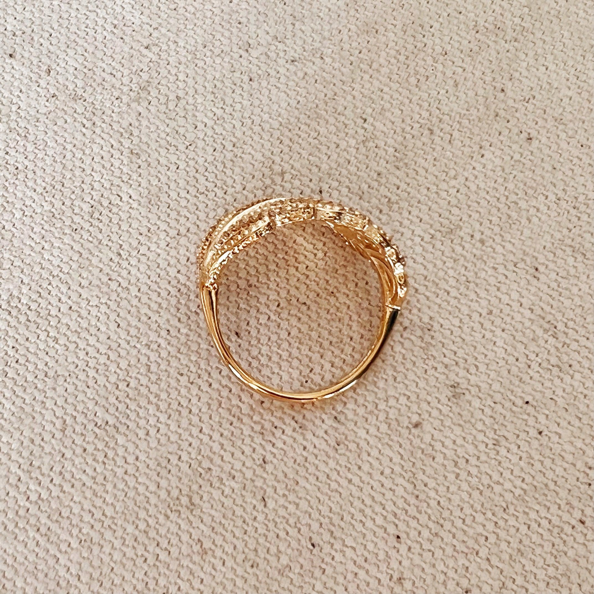 GoldFi 18k Gold Filled Statement Leaf Ring