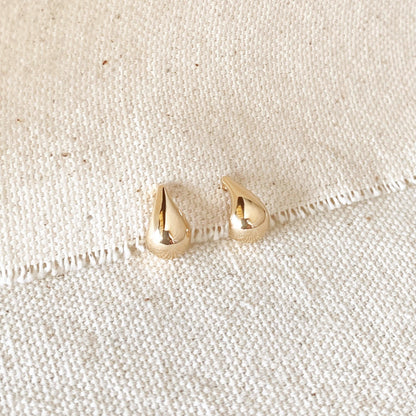 GoldFi 18k Gold Filled Teardrop Stud Earrings