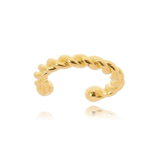 GoldFi 18k Gold Filled Twisted Shape Dainty Ear Cuff
