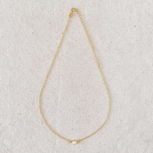 GoldFi 18k Gold Vermeil Opal Necklace