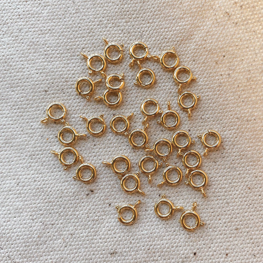 GoldFi 5gr bag 18k Gold Filled Spring Ring Clasp 6mm Size Component Parts Jewelry Making