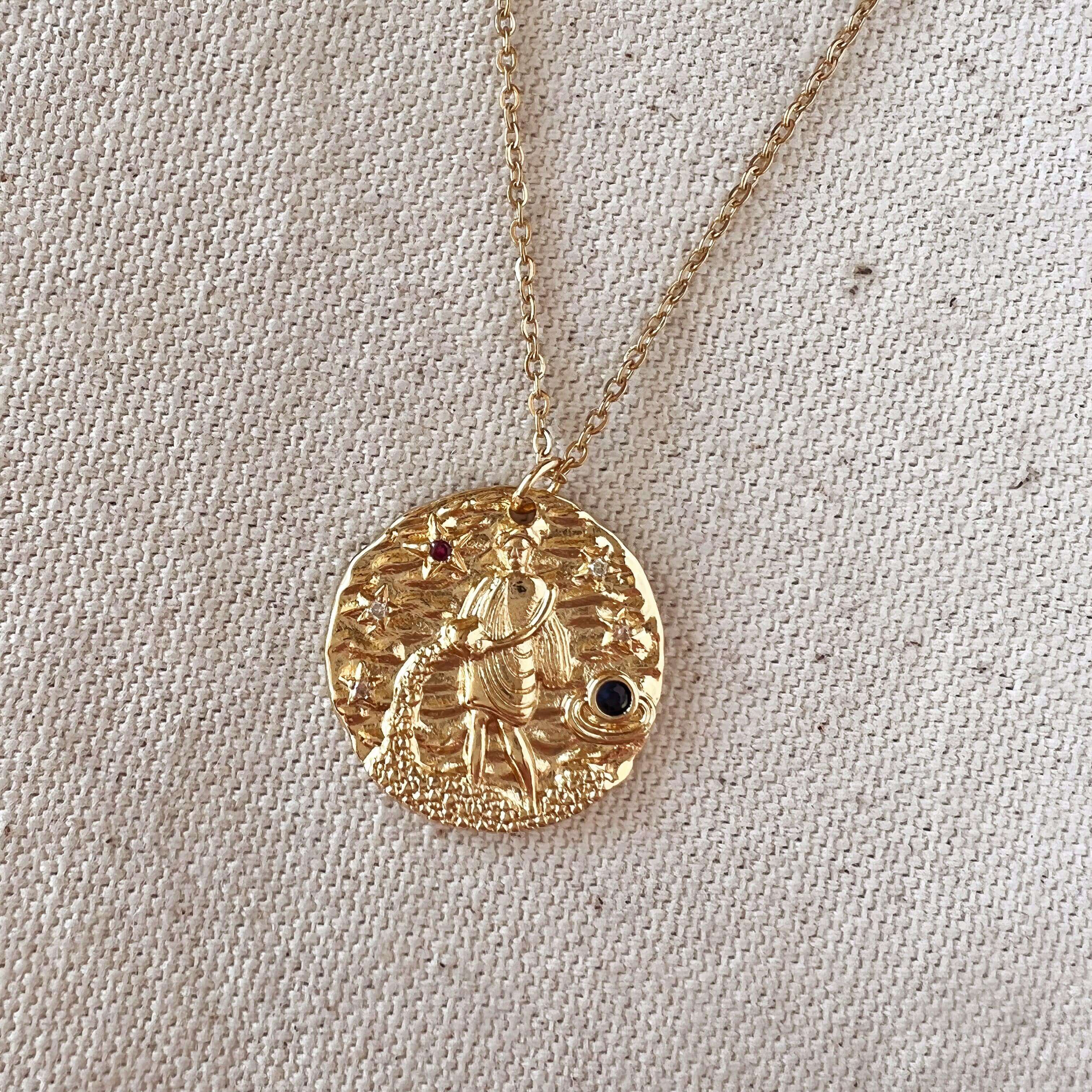 Zodiac 14k Gold Tag Necklace – RW Fine Jewelry