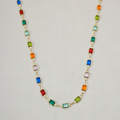 18k Gold Filled Multicolor Necklace For Wholesale