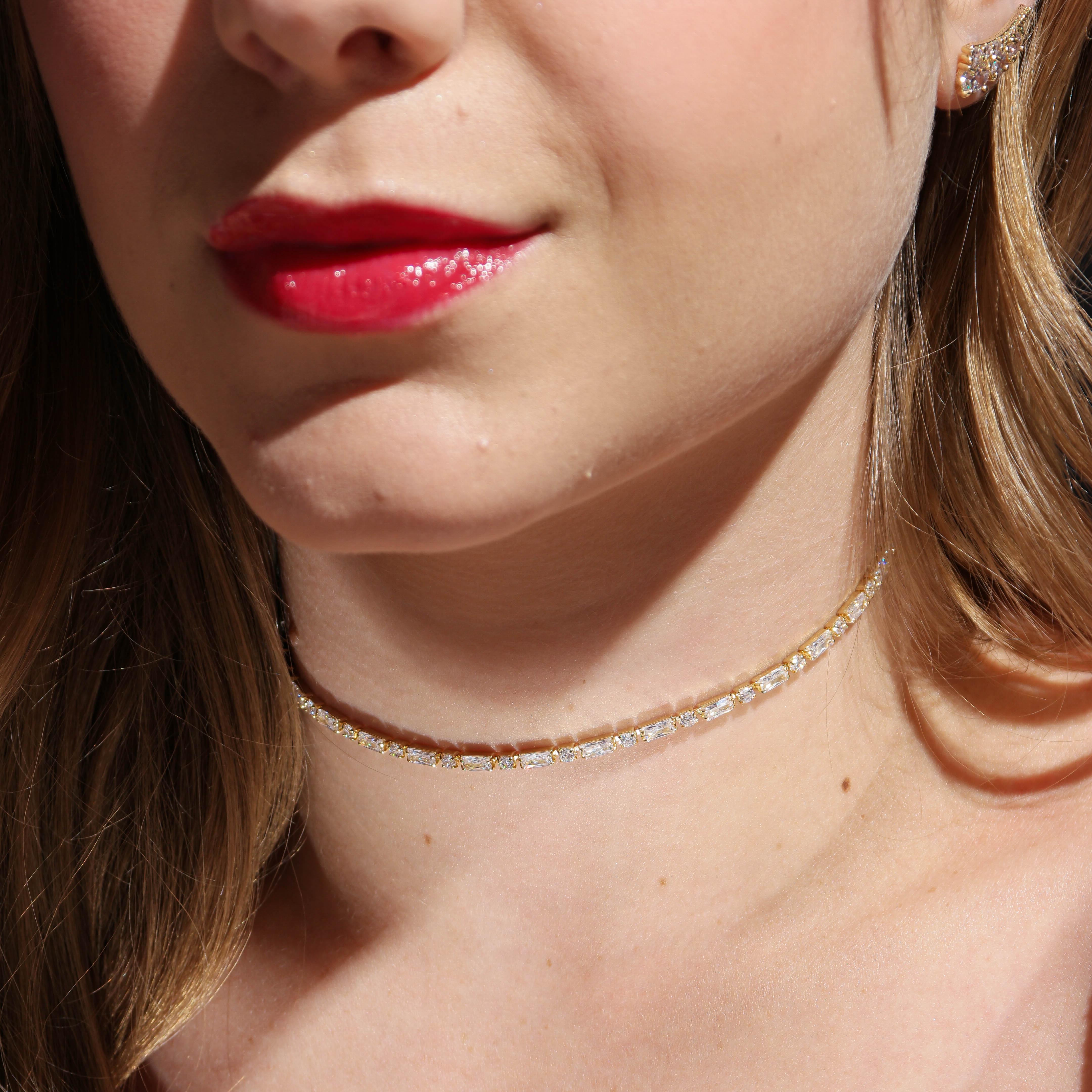 Cubic zirconia choker on sale necklace