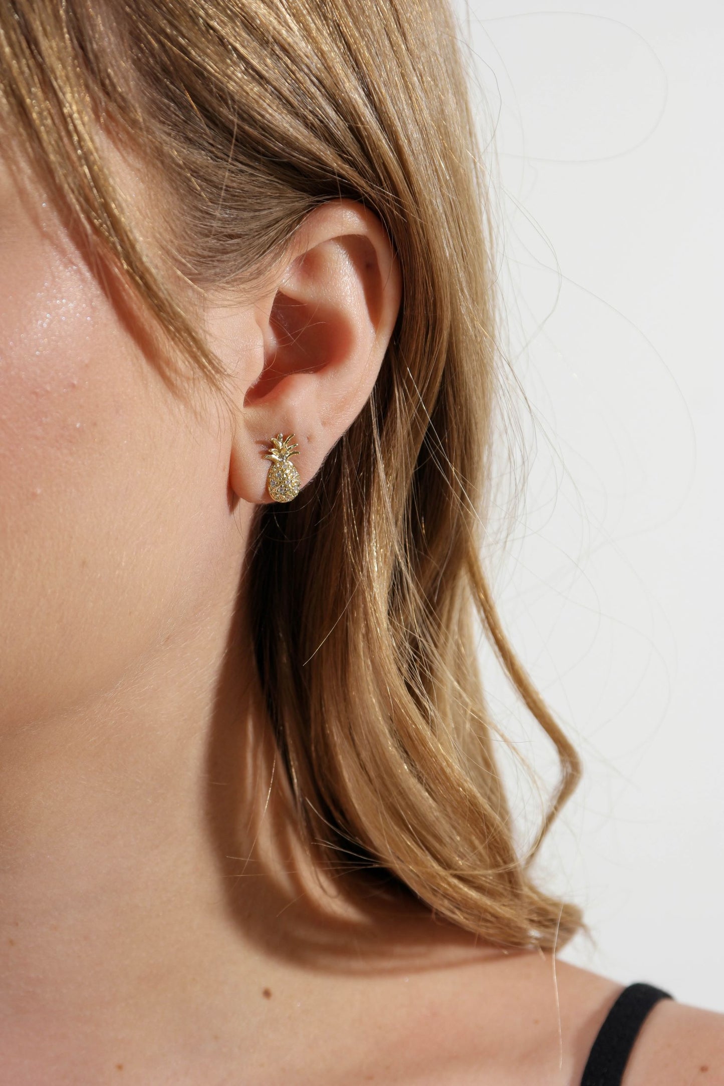 18k Gold Filled Pineapple Stud Earrings