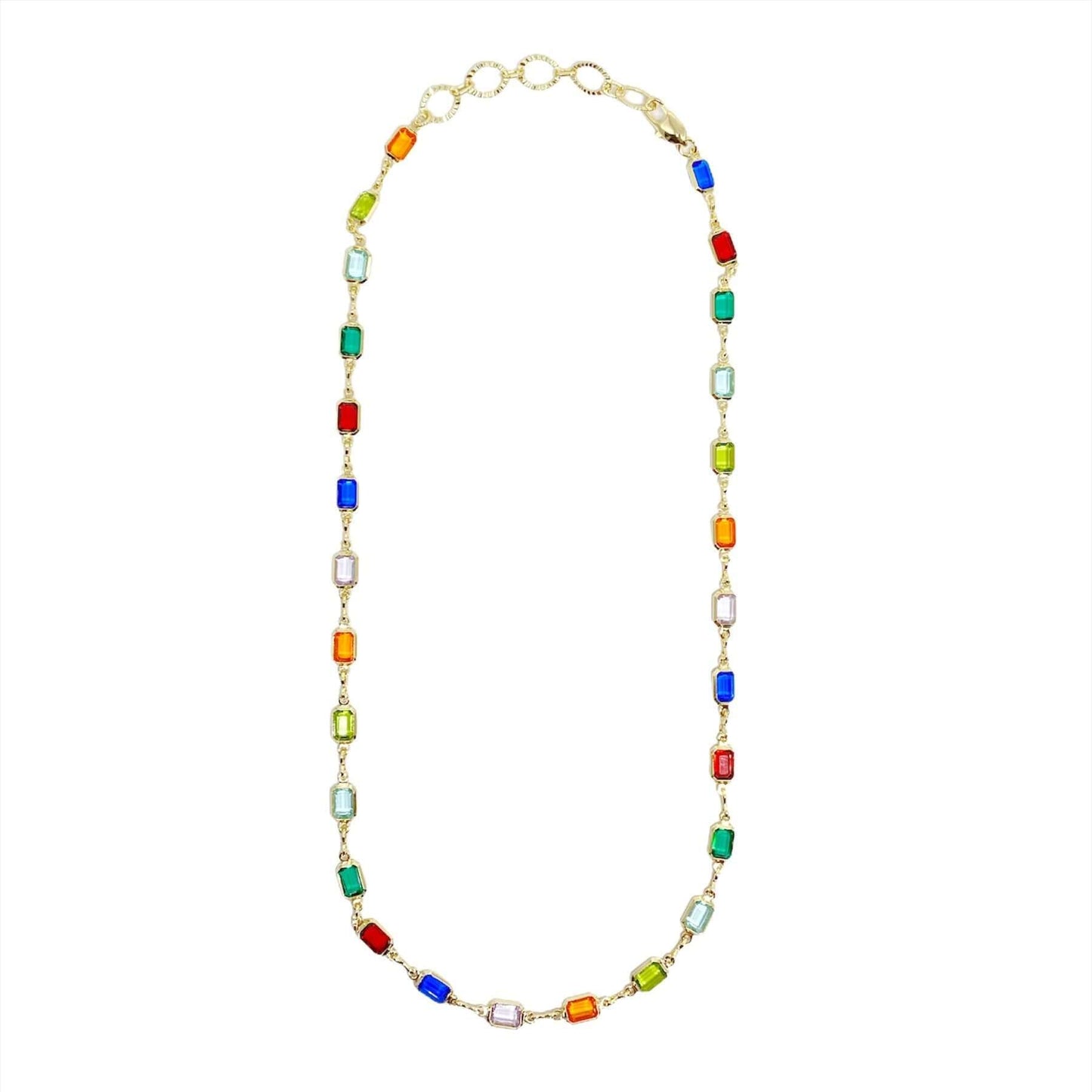 GoldFi Complete Set Of 18k Gold Filled Multicolor Necklace, Bracelet And Anklet For Wholesale