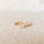 GoldFi Dainty 18k Gold Filled Square Solitaire Ring