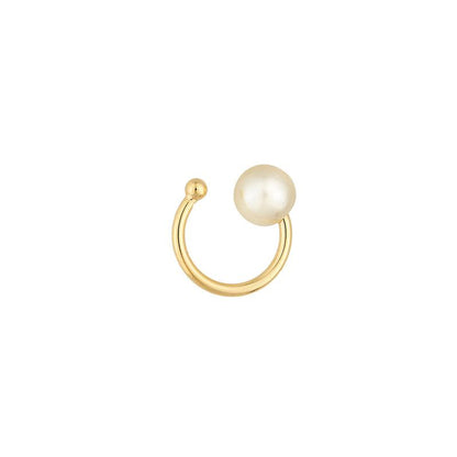 GoldFi Delicate Pearl Ear Cuff in 18k Gold Filled