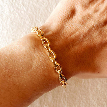 GoldFi Gorgeous 18k Gold Filled 7mm Link Bracelet