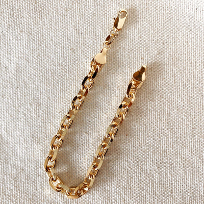 GoldFi Gorgeous 18k Gold Filled 7mm Link Bracelet