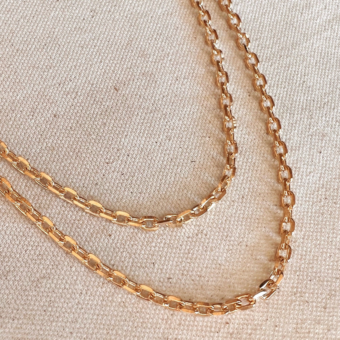 GoldFi Gorgeous Unique 18k Gold Filled Link Chain