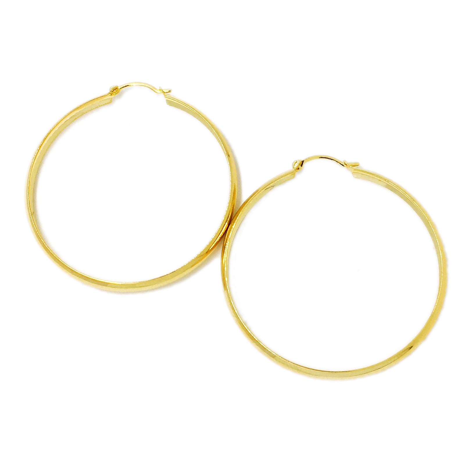 GoldFi Light 18k Gold Filled Hoop Earrings 50mm Diameter