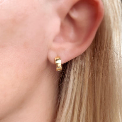 GoldFi Mini Tiny Chunky Clicker Earrings