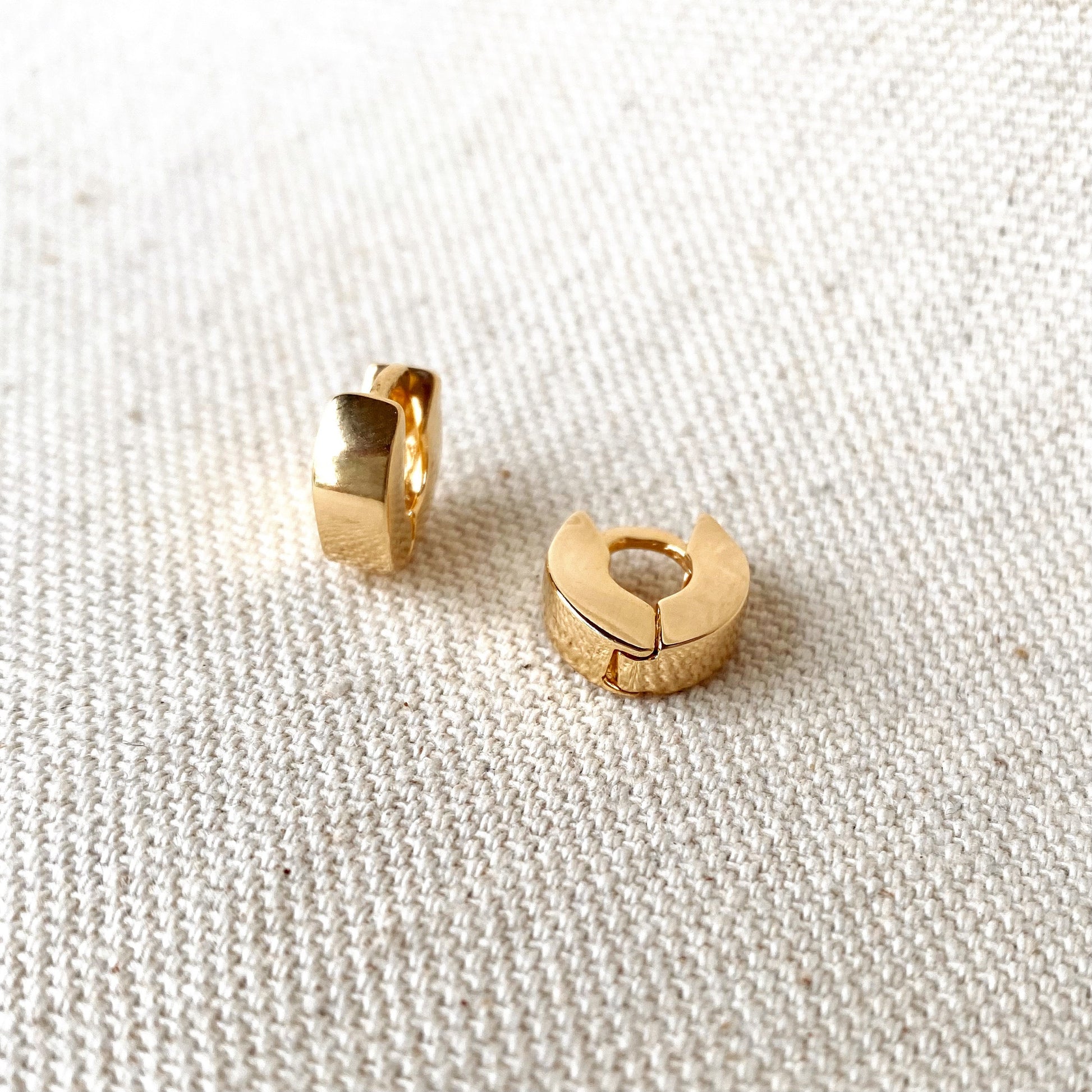 GoldFi Mini Tiny Chunky Clicker Earrings