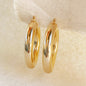 GoldFi Selena Design 18k Gold Filled Chunky Plain Tube Hoop Earrings