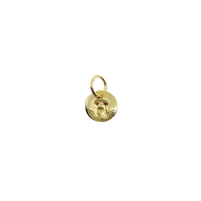 GoldFi Stamped Tiny Initial Letter Charm in 18k Gold Filled Complete Alphabet